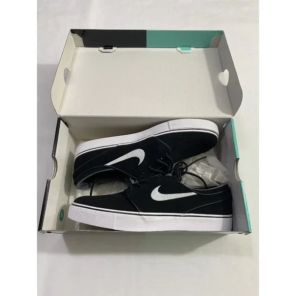 New Mens Size 10 Black White Nike SB Zoom Stefan Janoski OG Skate Shoes Nike SB Zoom Janoski OG+ Summit White & Black Skate Shoes  main image 3